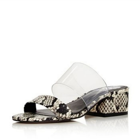 Vince Camuto Snake Print Embossed Open Toe Sandals size 8 - Picture 12 of 16